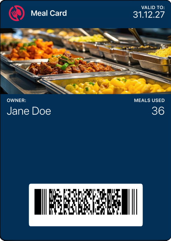 Meal Card pass