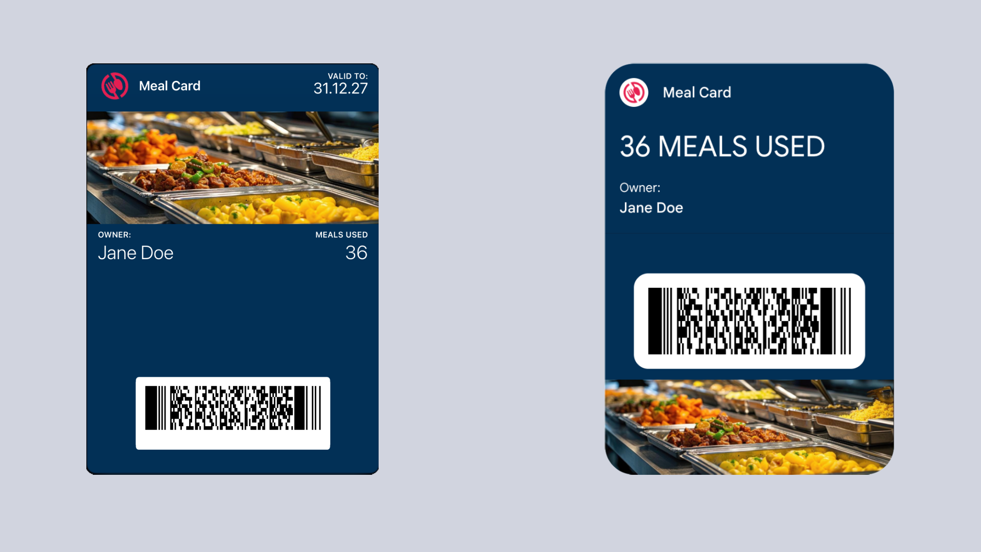 Demo of Meal-ticket passes